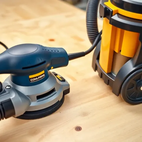 Szlifierka do drewna z odkurzaczem