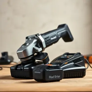 Szlifierka kątowa akumulatorowa z akumulatorem i ładowarka